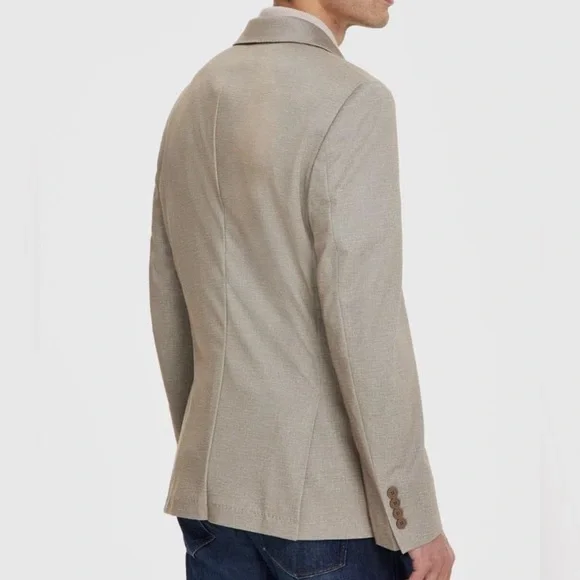 Calvin Klein Mens Slim fit Sport Coat Blazer 42L Tan Stretch